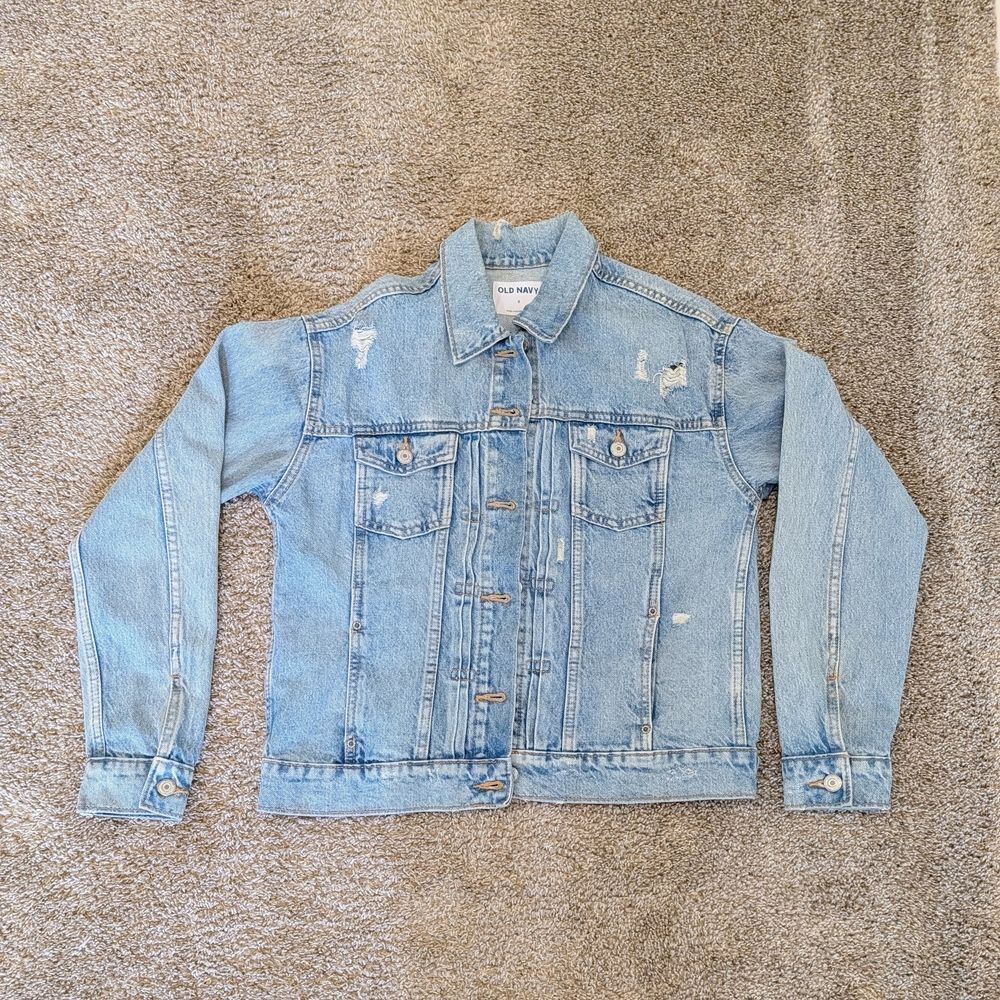 Women's Old Navy Distressed Denim Jacket Size S